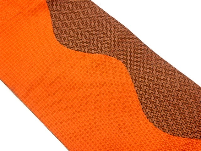 本場筑前博多曲線模様織出し名古屋帯